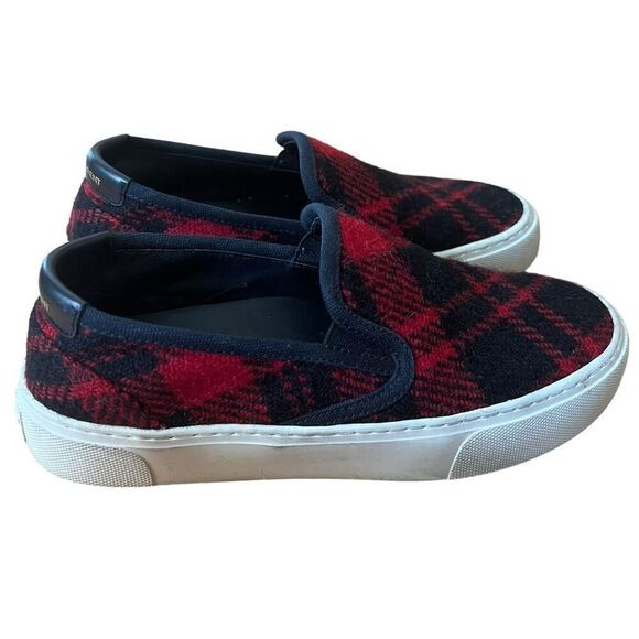 Saint Laurent Venice Slip On Sneaker Harris Tweed Size 36 US 5 - Picture 3 of 8